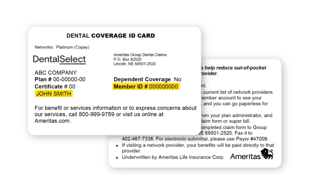 ID cards with name and member ID highlighted.