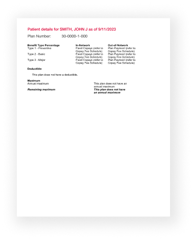 Thumbnail of sample patient details page.